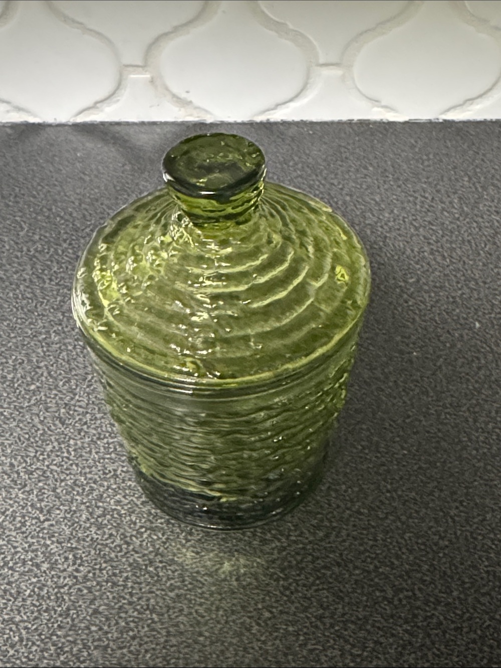 Soreno Avocado Lidded Sugar Bowl by Anchor Hocking - Picture 2 of 4